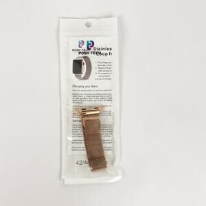 Posh Tech Stainless Steel Band With Loop For Apple Watch 42/44/45 mm NEW